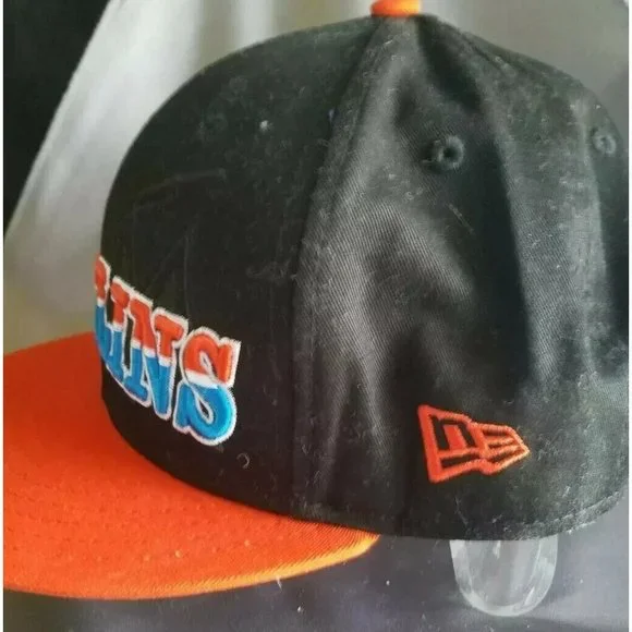 MLB Miami Marlins Cap NewEra 9Fifty Hologram Sticker One Size Black Orange Logo - Picture 2 of 4